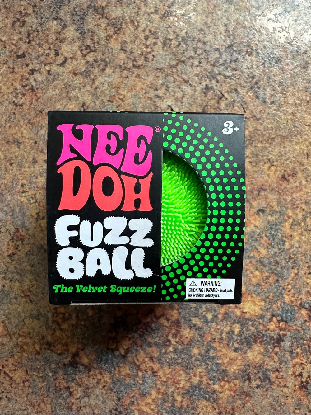 NeeDoh Fuzz Ball Soft Squeeze Toy - Neon Green